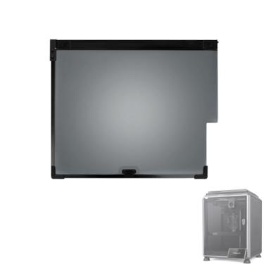 Imagem de Kit de vidro para porta frontal Creality K1C - Painel de substituição original 50% preto transparente (302 x 372 x 3 mm) para acessórios de impressora 3D K1C