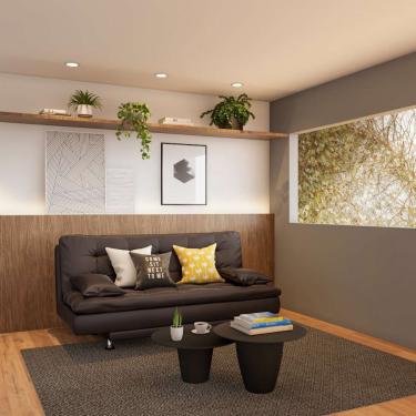 Imagem de Sofá-Cama 3 Lugares Casal Qualidade Café
