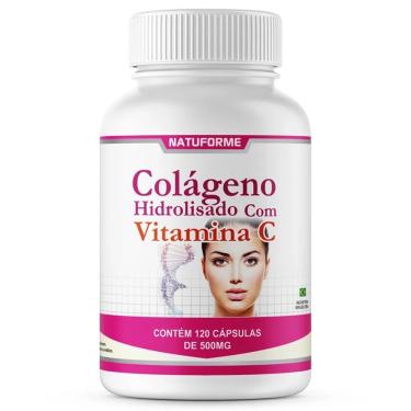 Imagem de Colágeno Hidrolisado e Vitamina C 500mg 120cps Natuforme