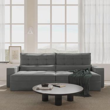 Imagem de Sofá Retrátil e Reclinável 4 Lugares 290cm Embaúba Extra Cabecasa Madeiramadeira