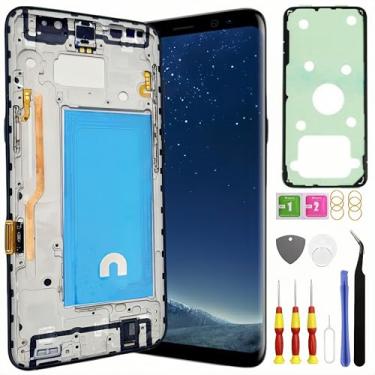 Imagem de Tela de substituição TFT Galaxy S8 para Samsung Galaxy S8 tela LCD sensível ao toque digitalizador pantalla com kit de ferramentas de moldura SM-G950U G950F preto
