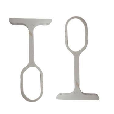 Imagem de Suporte Tubo Cabideiro Central Aereo Oval Oblongo Branco C 1