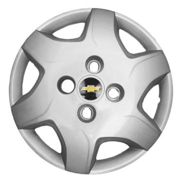 Imagem de Calota Aro 13 042CB-PTA + Emblema Alumínio GM Preto - Garagem Online G