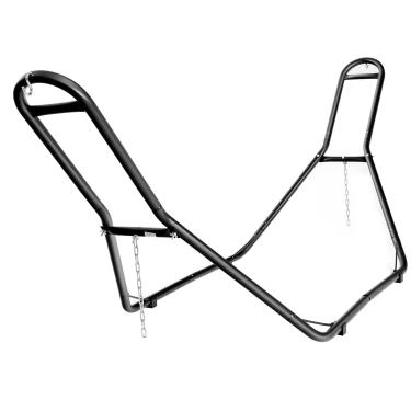 Imagem de Tangkula Suporte de rede de aço, estrutura de cadeira de rede ajustável com ganchos e correntes para pendurar rede de 9 a 13 pés, suporte de rede para 2 pessoas para ambientes internos e externos,