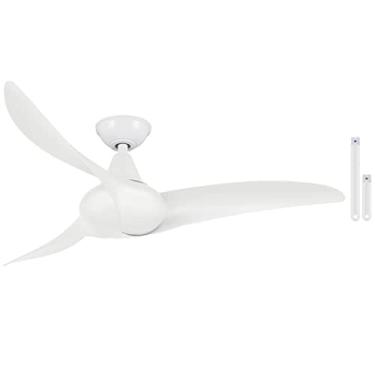 Imagem de MINKA-AIRE Ventilador De Teto Wave F854-Wh De 44" Com Controle Remoto E Haste Adicional De 3,5" Com Acabamento Branco