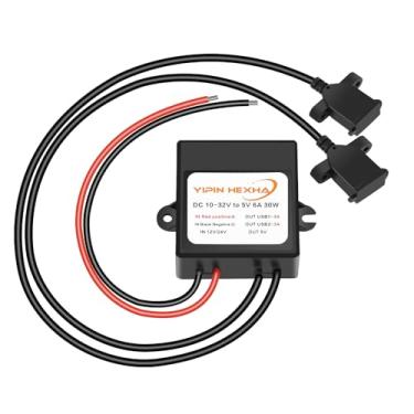Imagem de YIPIN HEXHA Conversor Dc 12V 24V Para 5V 6A 30W Dual Usb Fêmea Dc Buck Conversor Adaptador Módulo Step Down