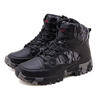 Imagem de Sapatos de combate cano alto, Botas militares camuflagem para o deserto selva ao ar livre, adequados para atividades ao ar livre, lazer, trabalho, caminhada, caminhada,(Dark gray,39 EU)