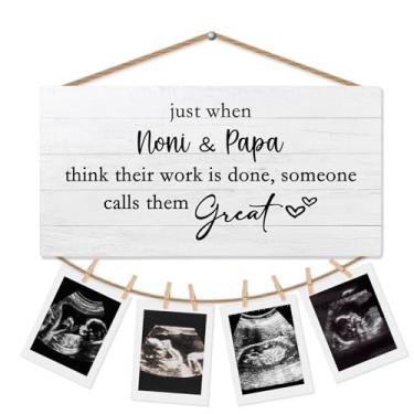 Imagem de CGBHW Porta-retratos para parede, presentes para vovó, avô, para parede, presentes de anúncio de gravidez para primeiros avós de netos, neta, exibição de fotos decorativa de ultrassom