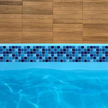 Imagem de Adesivos faixa Vinílico Proteção Borda Piscina 100cm X 10cm Vinil 12un