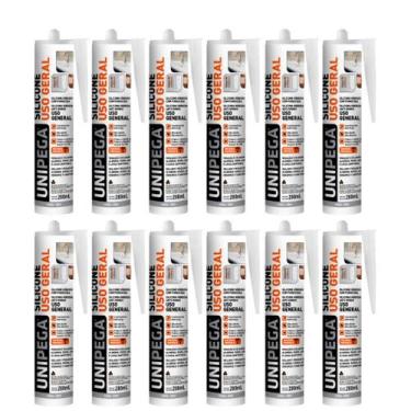 Imagem de Kit Silicone Híbrido Uso Geral Incolor 280ml Unipega