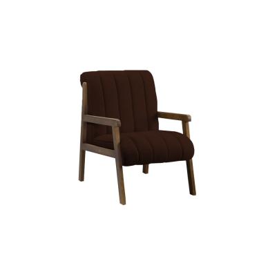 Imagem de Poltrona Cadeira Estofada Para Sala de Jantar e Estar Sabrina Bouclê - Estopar