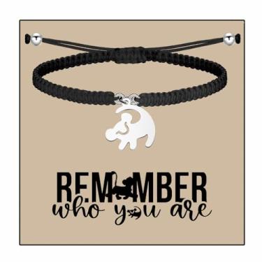 Imagem de FOTAP Colar Rei Leão Rei Leão Inspiração Presente Animal Kingdom Presente Lembre-se de Quem Você É Presente, Small, Aço inoxidável, Sem Pedra Preciosa