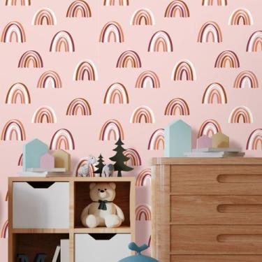 Imagem de Papel de Parede Baby Arco Íris Rose 270 - Inove Papéis de Parede