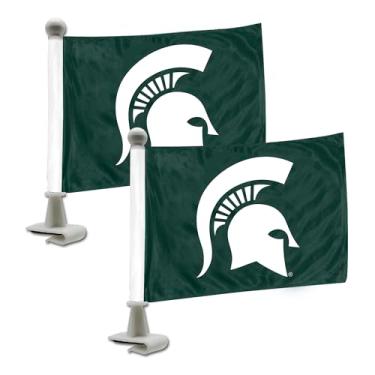 Imagem de FANMATS Conjunto de bandeira dos Spartans do Estado Michigan da ProMark NCAA 2 peças, estilo embaixador, cor da equipe, tamanho único (8162090136)
