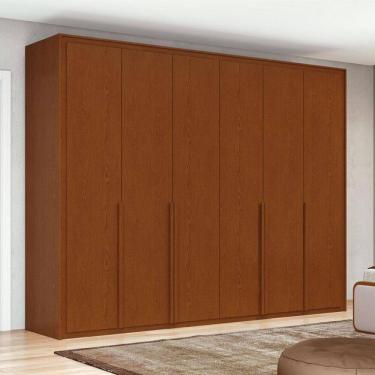 Imagem de Guarda Roupa Casal Ambiente Imperatore 6 Portas Frassino com Kit Sapateira e Espelho – Lopas