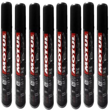 Imagem de Kit Com 8 Lubrificantes Corrente Moto Bike Motul C2 Chain Lube Road 200Ml