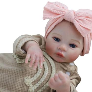 Imagem de Bebê Reborn Menina Toda Em Silicone De Vinil Macia Artesanal Realista