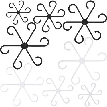 Imagem de STSTR 8 peças de suporte de caule de planta, 4 tamanhos de suportes de caule de plantas de escalada, gancho de haste de treliça de flores reutilizável de plástico acessórios de crescimento para