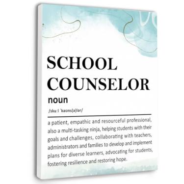 Imagem de Gwisml Arte de parede de definição de conselheiro escolar, pinturas motivacionais em tela para terapia de escritório, decoração de parede no local de trabalho, presentes para mentor, professor, líder