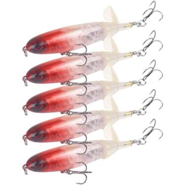 Imagem de Kit 5 Iscas Artificiais Hélice Whopper Popper Superfície - SWG, Incolo