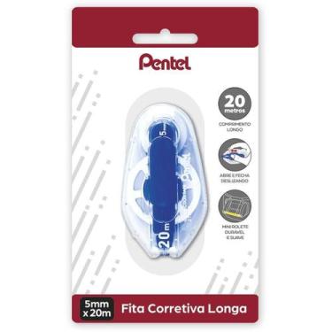 Imagem de Fita Corretiva Longa 5mm x 20m Retratil - Pentel