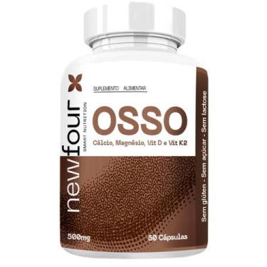 Imagem de Suplemento Osso Cálcio Magnésio Vitamina D K2 60 Cápsulas - New Four