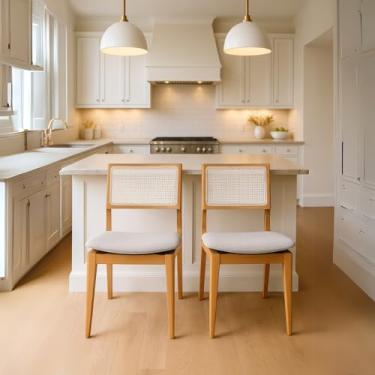 Imagem de Kit 2 Cadeiras Granada Madeira Maciça c/Estofado em Linho