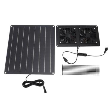 Imagem de HEEPDD Espaço do Painel Solar Ventilador de Exaustão, 12V 20W Painel Solar Ventilador Com Switch Controle Poderoso Kit Automático de Exaustão para Galinheiro de Galinheiro de