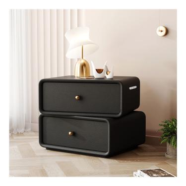 Imagem de Mesa De Cabeceira Inteligente Com Estação De Carregamento Usb, Mesa Lateral Com Gaveta, Mesa De Cabeceira Moderna Em Madeira Maciça, Rotativa Superior, Or, 1.white, 45 * 40 * 48