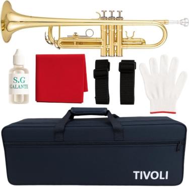 Imagem de Trompete Tivoli Bb Si Bemol Estojo Case Luxo E Acessórios