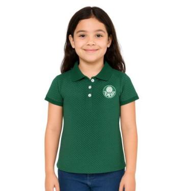 Imagem de Camisa Infantil Palmeiras Polo Feminina Oficial - Revedor, Tam 10