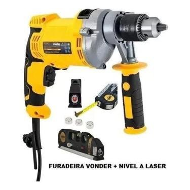 Imagem de Furadeira Impacto 1/2 850w Vonder Plus 110v +nível A Laser, 110V