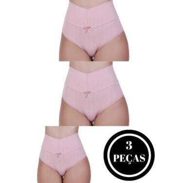 Imagem de Kit 3 Calcinha Cós Alto Pós Parto -c10 KIT 3 THAMIRES COMUM - BELLA DA
