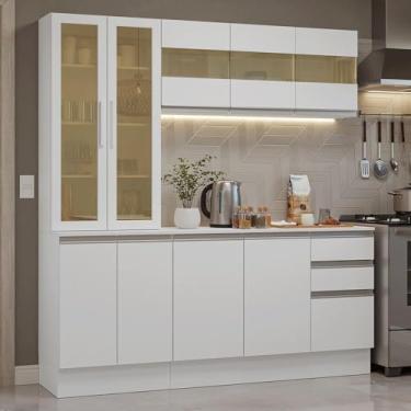 Imagem de Armário de Cozinha Compacta 100% Mdf 180 cm Branco Smart Madesa 03