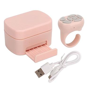 Imagem de MUNEFE REMOTO REMOTE ROLOLING RINGS, ANELOS REMOTOS DE CAMANHA, Turner de página remota, adequada para assistir filmes, aulas on -line, etc. (Rosy)