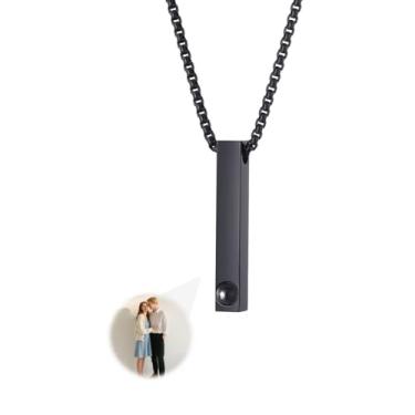 Imagem de Toodoumama Colar de projeção de imagem personalizada com foto interna - Colar com pingente de foto personalizada - presentes para mãe, esposa, casais, namorados, animais de estimação, presentes em