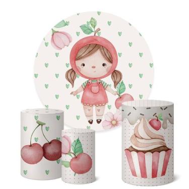 Imagem de Trio Capas Cilindro + Painel Redondo 1,50m Cerejinha - Fadrix, K1CER02