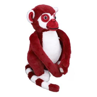 Imagem de Generic Brinquedo Macaco Macio, Macaco Vívido de Pelúcia Brinquedo de Animais Adorável Pendurado Braços Longos e Macios para Cortinas (Vermelho)