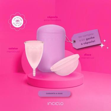 Imagem de Kit Coletor Menstrual + Disco Menstrual + Cápsula Esterilizadora Incic
