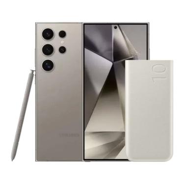 Imagem de S24 Ultra (256GB) - Titânio Cinza + Bateria Carregador Portátil 2x USB-C, 10000mAh, Super Rápida 25W