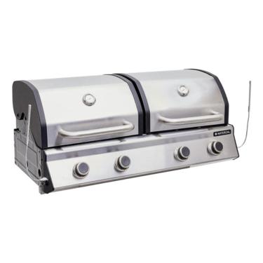 Imagem de Churrasqueira Gas Embutir 110x60x50cm Aco Inox 4 Queimadores