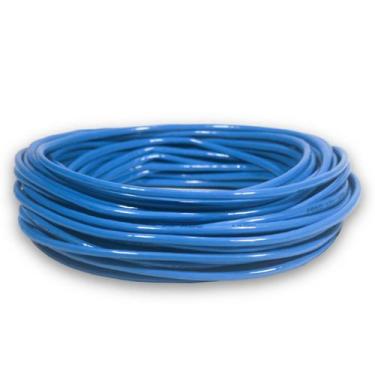 Imagem de Cabo de Rede CAT6 15 Metros 15m Azul Rolo UTP Ethernet Crimpado 23AWG 