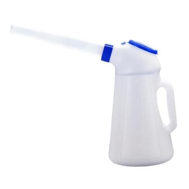 Imagem de Mqetly Jarra Medidora de óleo com Bico Longo, Portátil, Resistente E à Prova de Vazamentos, com Tampa, Dispensador de óleo para Automóveis, Veículos, 3l