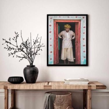 Imagem de Quadro Decorativo Homem Indiano - 70x50cm - Quadros On-line, Moldura P