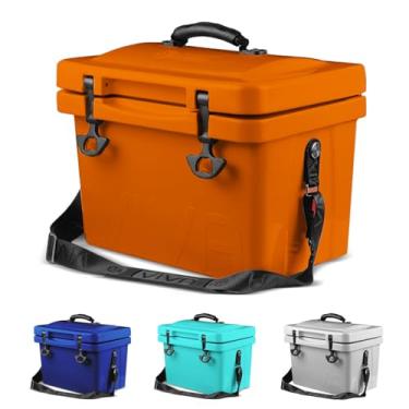 Imagem de Cubix Outdoors Caixa de gelo portátil portátil Viva 14QT | Todos os dias, praia, esportes, reuniões, mercearias/mercado (laranja picante)