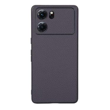 Imagem de Capas Compatível com OPPO K10,Design de grão levantado de superfície,Proteção contra queda,Anti impressão digital,Anti arranhões,Aparência de couro de imitação de plástico macio-Grey