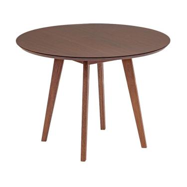 Imagem de Mesa de Jantar Redonda 105cm X 70cm Ecograndis Vertice Nozes