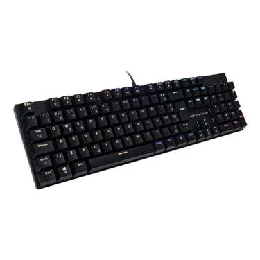 Imagem de Teclado Gamer Mecanico Usb Kgm-900Bk Preto C3 Tech