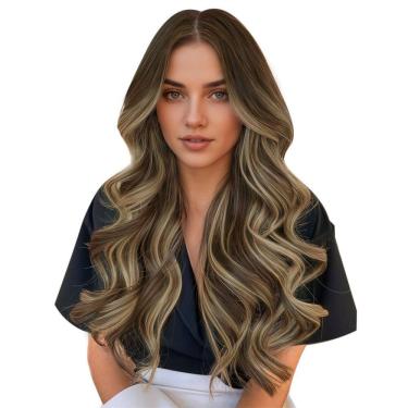 Imagem de Fita adesiva em extensões de cabelo Full Shine Ombre Color 4/24 50g