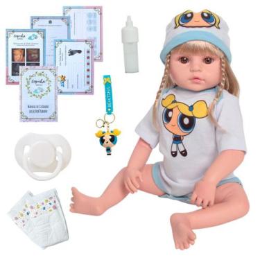 Imagem de Bebê Reborn Silicone Loira Meninas Super Poderosas Lindinha - Cegonha 